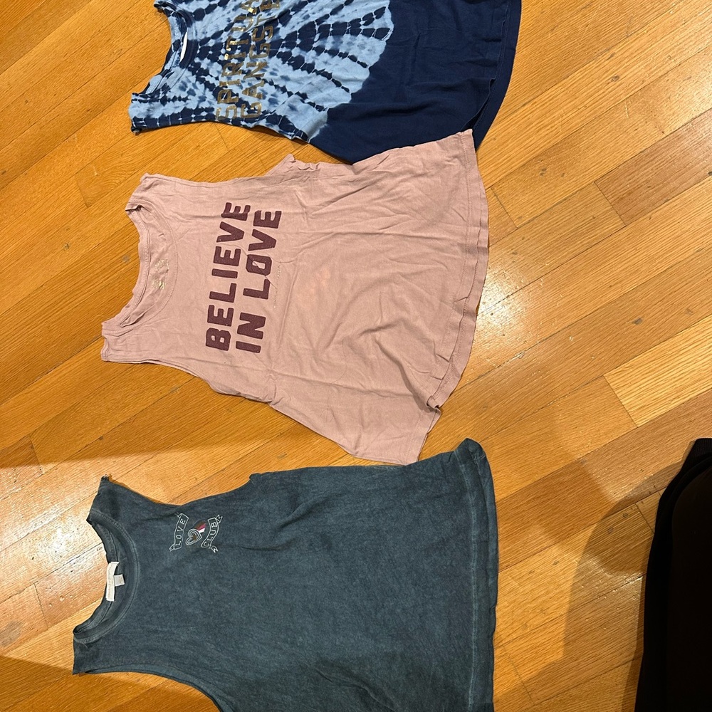 Spiritual Gangster Blue and Pink Tank Top